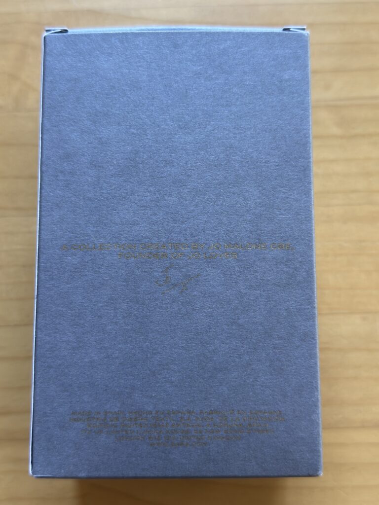 Zara Energetically New York Elixir fragrance box backside
