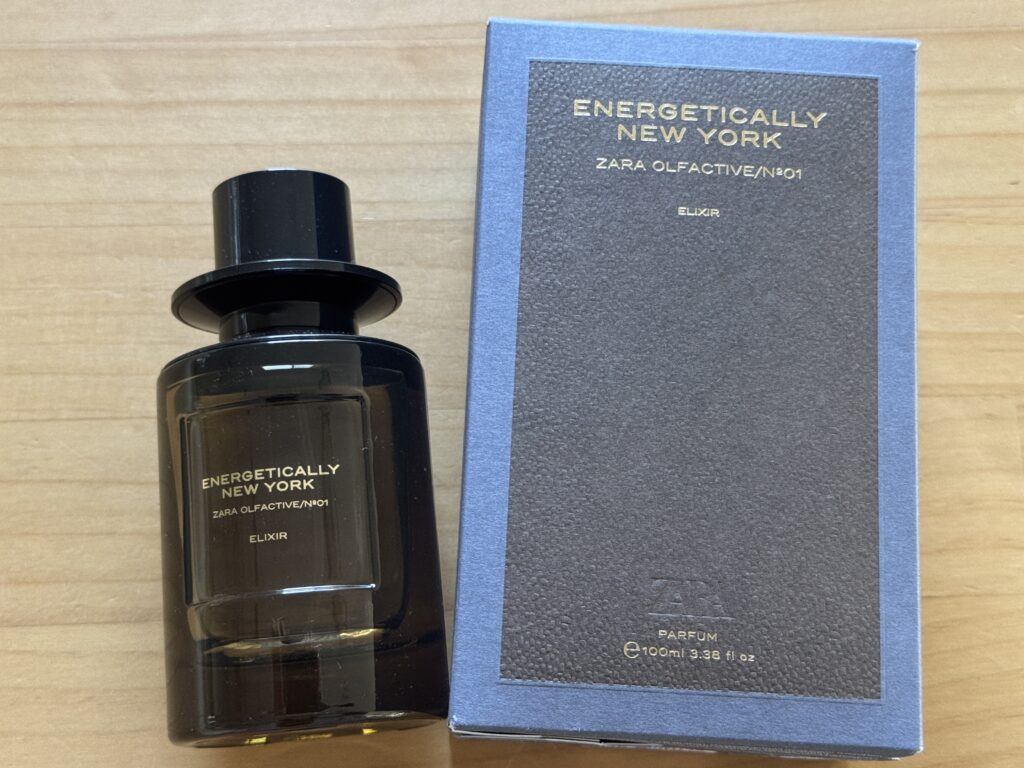 Zara Energetically New York Elixir perfume bottle with box packaging and full presentation