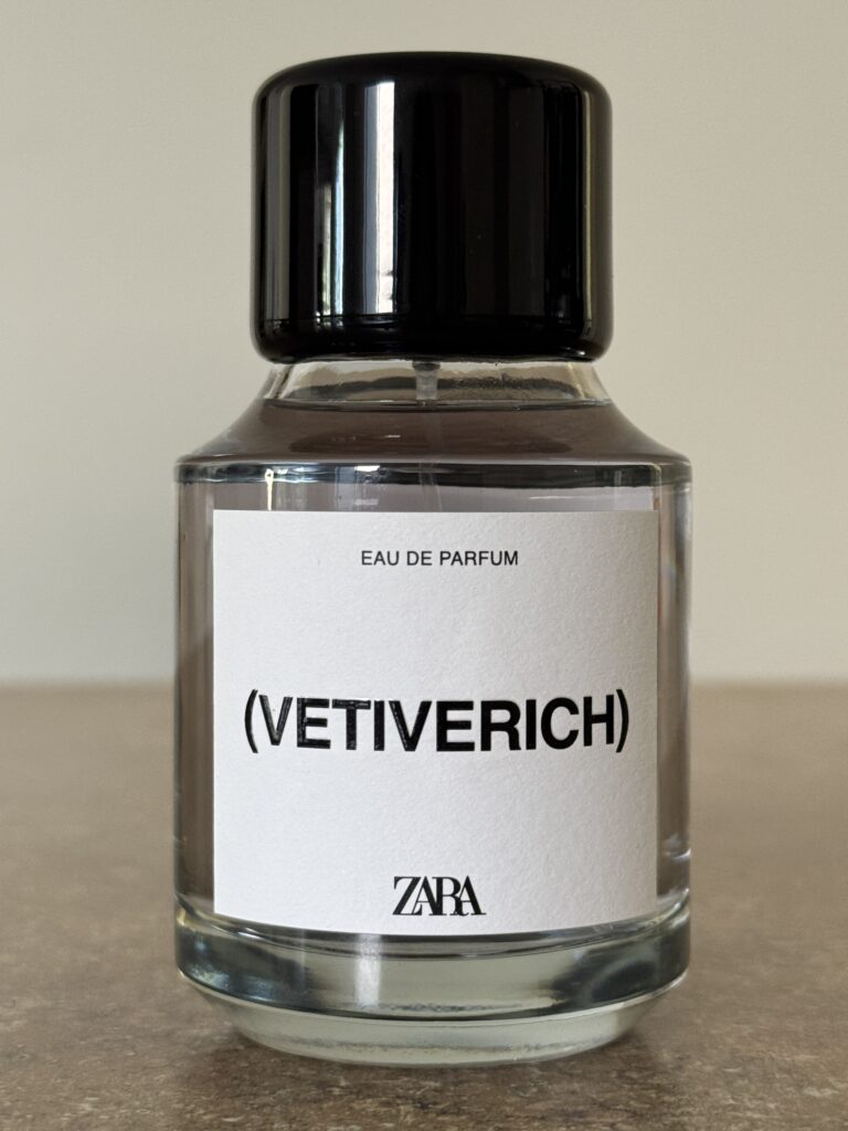 Zara Vetiverich perfume bottle design